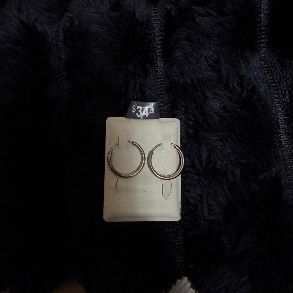 Silver Hoop Earrings - Classic Round Hoops